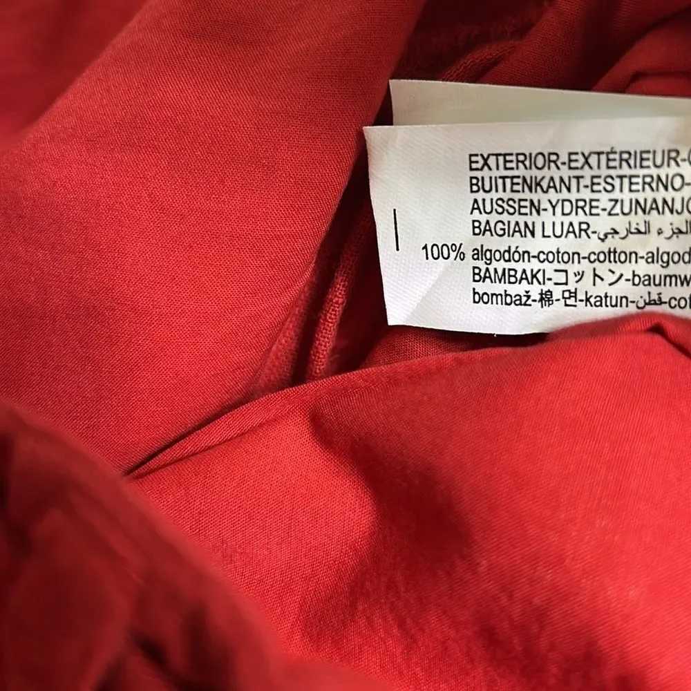 Zara Girls Kids Red Scalloped Hem Flowy Dress Pants(Size 11-12yrs)